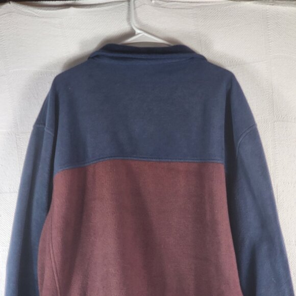 Columbia Sportswear Navy and Burgundy Full Zip Poly Fleece LS Sweater Jacket XXL - Picture 12 of 16
